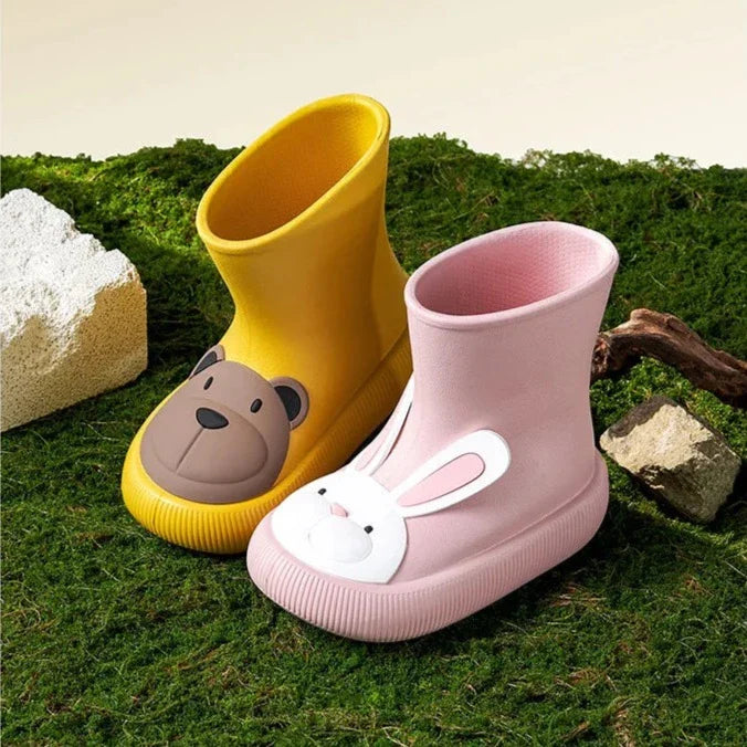 Non-slip rubber rain boots with animals multivariant-0